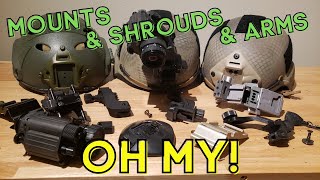 Budget Helmet Shrouds, Mounts, and Arms for Your PVS-14 Optic Device