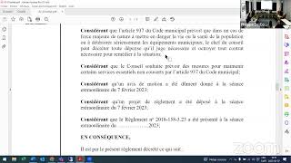 Séance extraordinaire du conseil