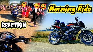 First Morning 🌄 Ride With My NS200 || Public Relation🔥 Babu Puja 2023🥰