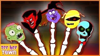 Spooky Finger Family | Scary Songs | Nursery Rhymes by Teehee Town