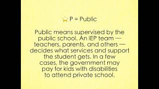 FAPE - Free Appropriate Public Education