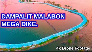 DAMPALIT MALABON MEGA DIKE // TOURIST ATTRACTION NG MALABON // 4K DRONE FOOTAGE