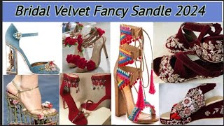 Bridal Heels Sandle || Party Wear Heels Sandle || Bridal velvet Fancy sandle/wedding sandle #sandle