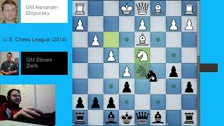 [CHESS] French Defence (La Bourdonnais Sideline 2. f4 d5 3. e5) | Stripunsky - Zierk 2014