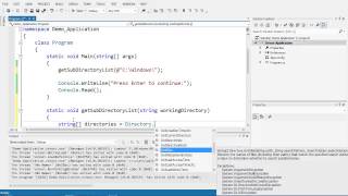 Gettng a List of Sub Directories From within a Directory using C#