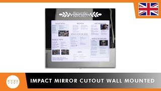 Menu Case – Impact Mirror Cutout Wall Mounted