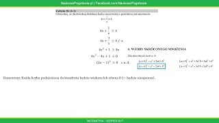 Zadanie 28 | Matematyka - Matura Poprawkowa | Sierpień 2017