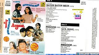 Baaton Baaton Mein, Angoor, Golmaal - All Songs - Audio Cassette RIP