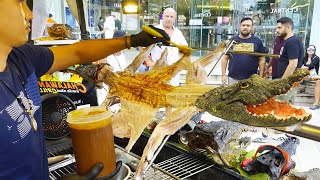 BIGGEST CROCODILE GRILLED | Yummy Crocodile Bbq Recipe | Thai Street Food Recipe