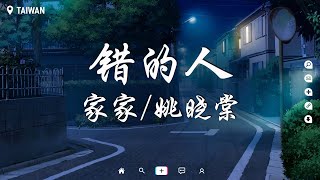 家家&姚晓棠 - 错的人【動態歌詞/Pinyin Lyrics】『我太笨 明知道你是錯的人，但是我還奮不顧身。』