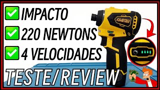 PARAFUSADEIRA DE IMPACTO ALIEXPRESS KINGTREE 4 NÍVEIS DE TORQUE 220 NEWTONS É BOA TESTE NA PRÁTICA