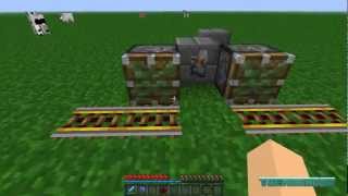 Minecraft Tutorials - How To Make Automatic Powered Rails Duplicator [HD]