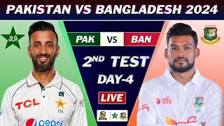 PAKISTAN vs BANGLADESH 2nd TEST MATCH day 4 LIVE SCORES | PAK vs BAN LIVE COMMENTARY | SESSION 3