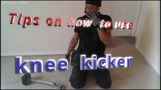 Tips on how to use knee kicker on carpet #carpet stretch