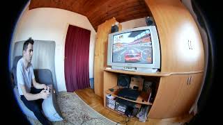 Playing Gran Turismo 2 (PS1) on PS3 with wired PS5 (Dualsense) Controller on Sony Trinitron CRT TV