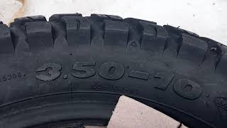 Покрышка бескамерка 3,50-10 Deli Tire SC-108 для скутера