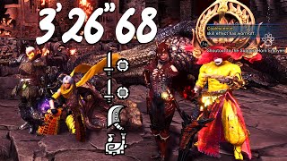 3'26"68 Fatalis | 4 Player Melee Heroics Freestyle | MHW:IB [PC]