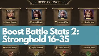 King of Avalon- Boost your Battle Stats Part 2 (Stronghold 16-35)