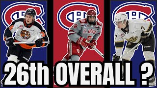 TOP TARGETS For The HABS With The 26th Pick ! | 2024 NHL DRAFT