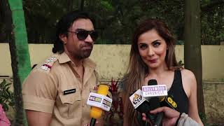 POLICE Web Series Ejaz Khan And Simran Sachdeva On Location With Producer Nehaal Singh