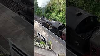 5619 climbing 1 in 40 gradient out of Horsehay & Dawley Station  #steamtrain  #shropshire #railway