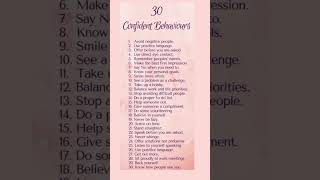 30 Confident Behaviour Sentences | You Should Know #education #dailyshorts #youtubeshorts #shorts