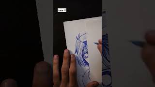 drawing juzouu in timelapse #anime #sketch #shorts #youtubeshorts