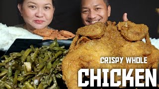 CRISPY WHOLE CHICKEN MUKBANG II ADOBONG SITAW II PINOY FOOD