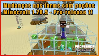 Minecraft 1.20.5 - Pre-release 1: Mudança nas farms com poções