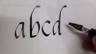 Calligraphy for Beginners-How to Write Lower Case Italic Alphabets|Speedball 6-Nib Calligraphy Set