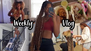 WEEKLY VLOG | SOLO LUNCH/ERRANDS DAY, BTS TIKTOK EDITION, INSTALLING SMALL PASSION TWISTS & MORE!