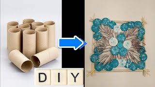 Stunning DIY Tissue Paper Roll Wall Art Tutorial | Creative Home Decor Ideas