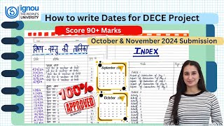 How to write dates in DECE Project IGNOU Level Up Learning Simran Gumber