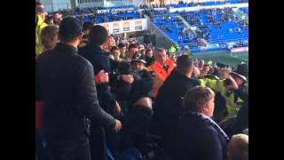 Birmingham crowd trouble at cardiff.