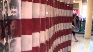 Ellis Island Museum, New York - Clever US flag with faces