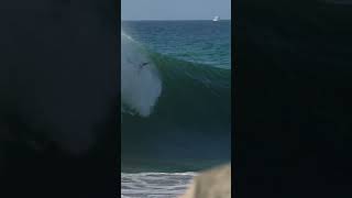 MASSIVE WAVE BREAKS RIGHT ON SHORE #shorts