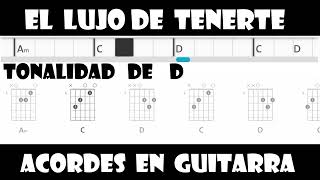 el  lujo de  tenerte  tutorial en guitarra