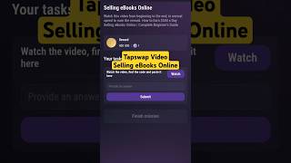 Selling eBooks Online | Tapswap Daily Video Codes | Tapswap 10 November Video Code