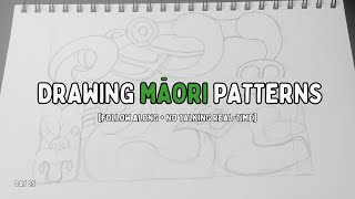 DAY 25 - How To Draw Māori Patterns [Follow Along + No Talking Real-Time]