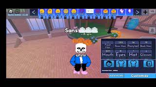 Gacha Online Roblox: Classic Sans skin showcase