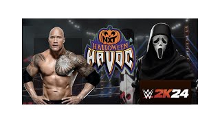 🎃”Screams””Ghostface” haunts “The Rock” “Halloween Havoc”👻 #wwe #wwe2k24 #therock #halloween 👻