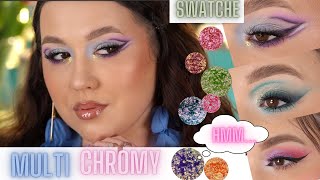 MULTICHROMY 🧚🏻‍♂️ GLAMSHOP || 3 kolorowe makijaże || SWATCHE || Test