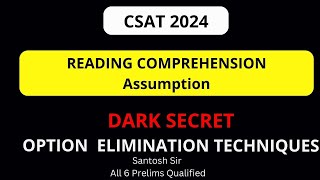 READING COMPREHENSION ASSUMPTIONS