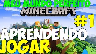 MINECRAFT #1 PRIMEIRA DIA APRENDENDO JOGAR MUNDO PERFEITO