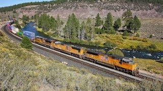 Union Pacific Train Along the Truckee River