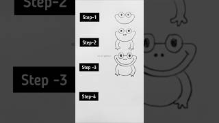 How to draw easy frog 🐸 Step by step 😱😲#shorts #youtubeshorts #art #tutorial #frog #viralshorts