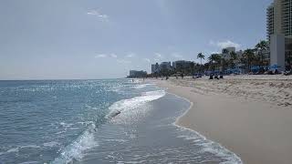 Breezy morning on Fort Lauderdale Beach, 2-1-21