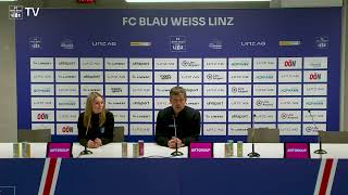 Pressekonferenz nach FC Blau-Weiß Linz vs. SC Austria Lustenau