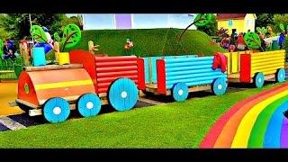 Peppa Pig World / Mr Potato's Playground /Train Ride/ Funny Video For Kids