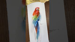 How To Paint A Parrot In Watercolor #watercolorpainting #watercolorbird #tutorial